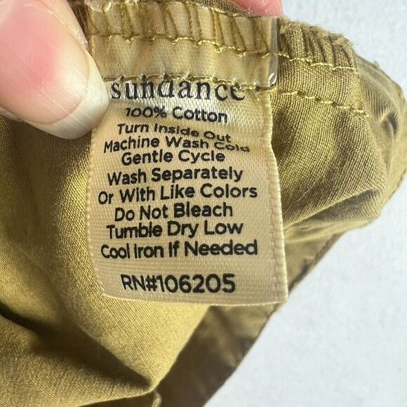 Sundance Catalog Pants Womens 12 Bronze Cargo Jogger Button Fly Belted - Picture 9 of 9